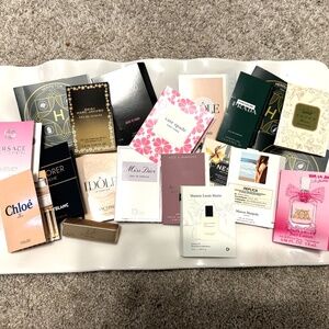 New 20 pc Lot Designer Fragrance Sample Travel Set Dior, Kate Spade, Idole, Etc